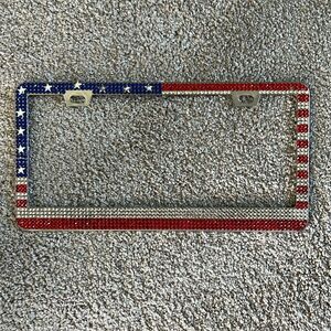 American flag license plate holder